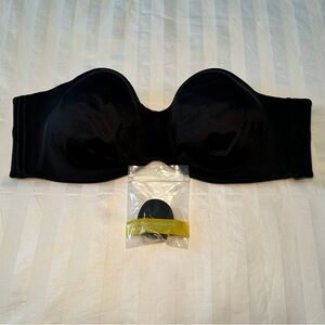 Delimira Minimizer Black Strapless Bra 40C